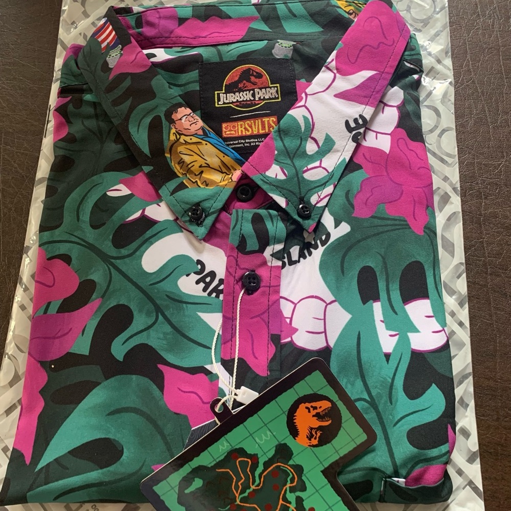 JURASSIC PARK RSVLTS “NOBODY CARES” NEDRY 4XL KUNUFLEX BNWT VERY NICE!